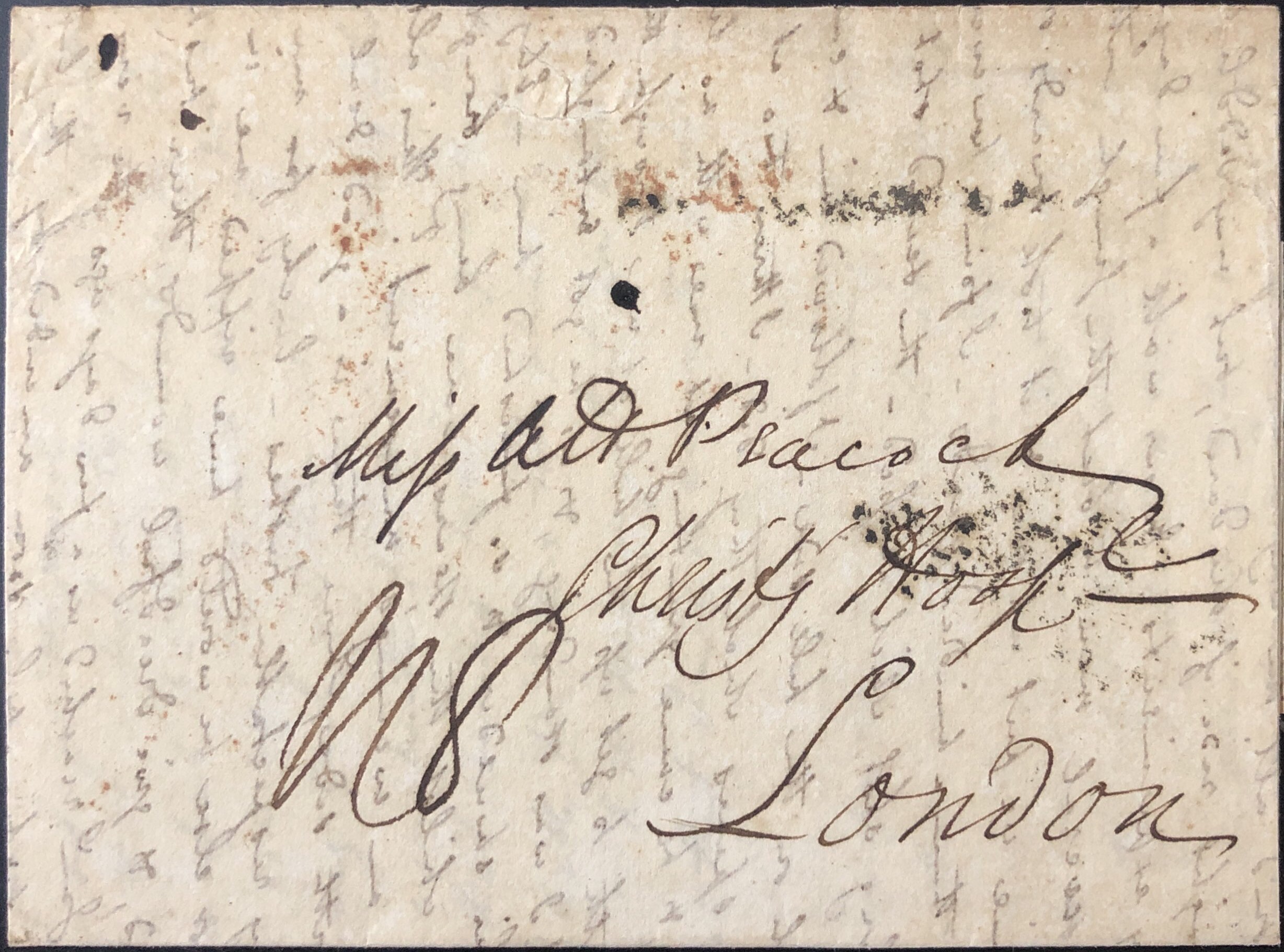 Tipperah HG 3 pre stamp cover — back (COV-3395)