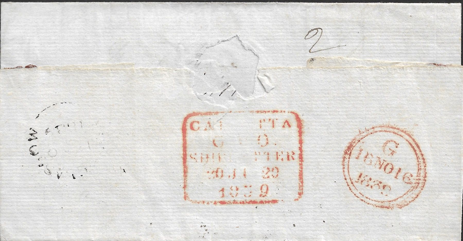 Calcutta SD11 pre stamp cover — scan 3 (COV-3888)
