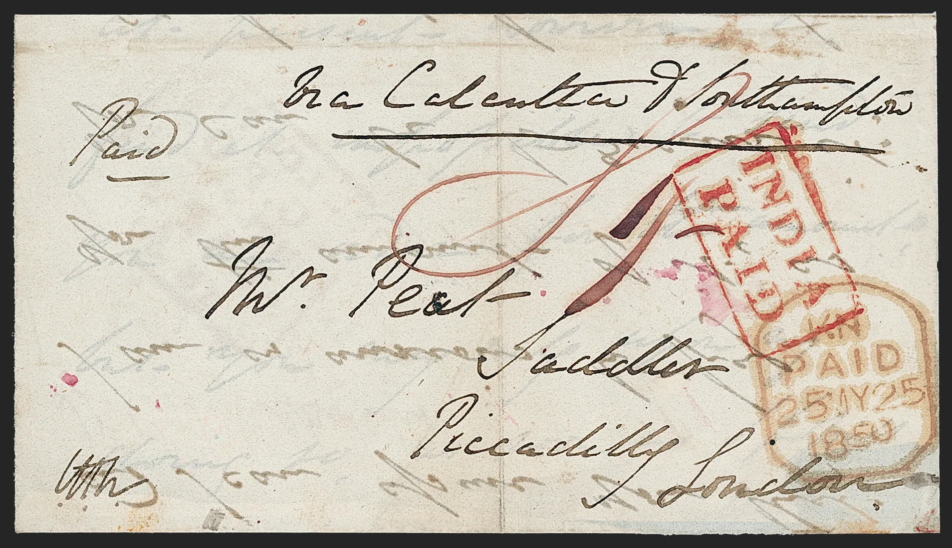 Nepaul HG 2 pre stamp cover — back (COV-518)
