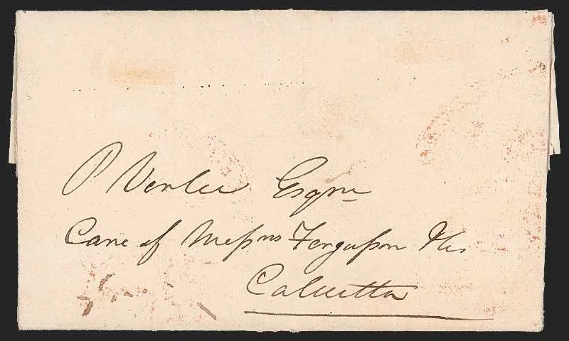 Nuddeah HG 1 pre stamp cover — back (COV-102)