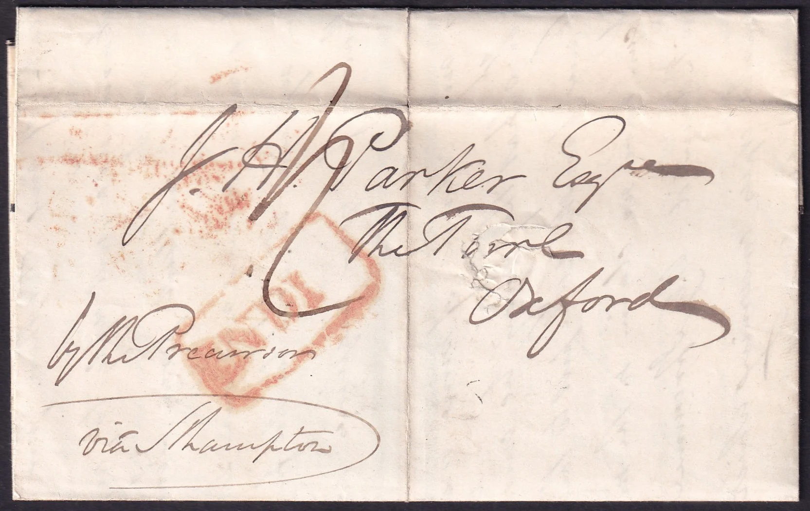 1846 Calcutta SD16a pre stamp cover — COV-3147