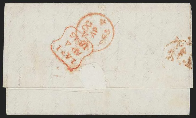 Sittara HG 1 pre stamp cover — back (COV-320)