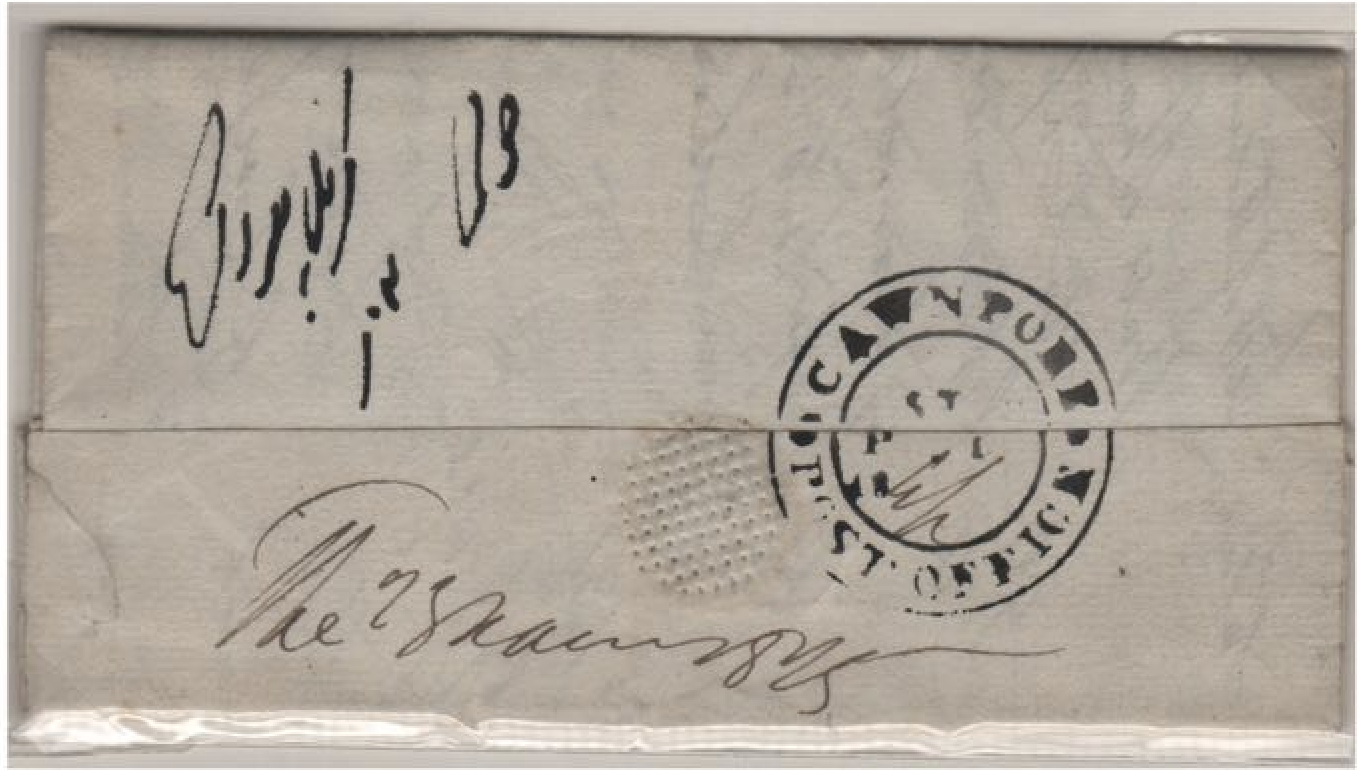1825 Cawnpore HG 4 pre stamp cover — COV-777