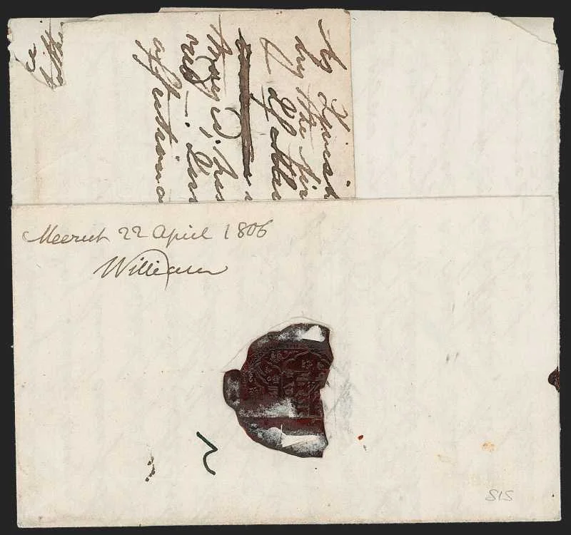 Calcutta SD2 pre stamp cover — back (COV-381)