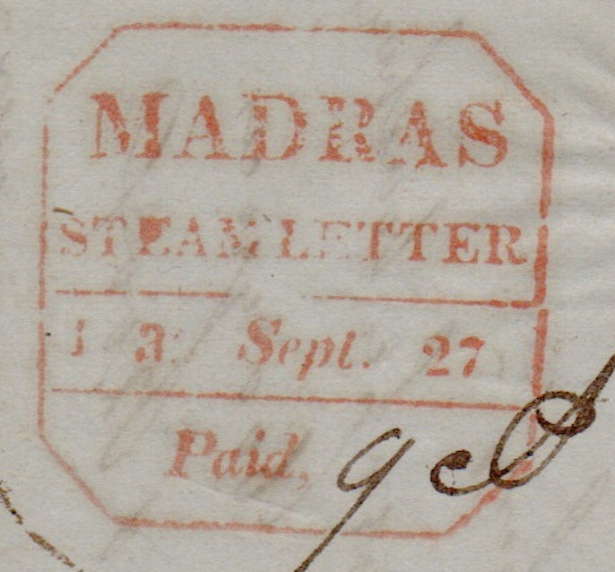 Madras SD19 handstamp