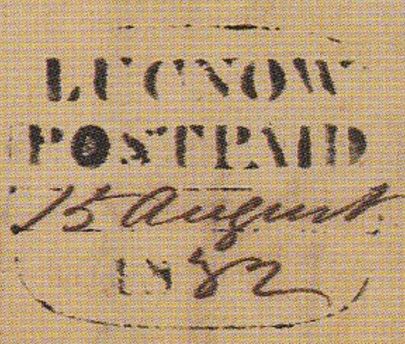 HG 4 handstamp from Lucknow