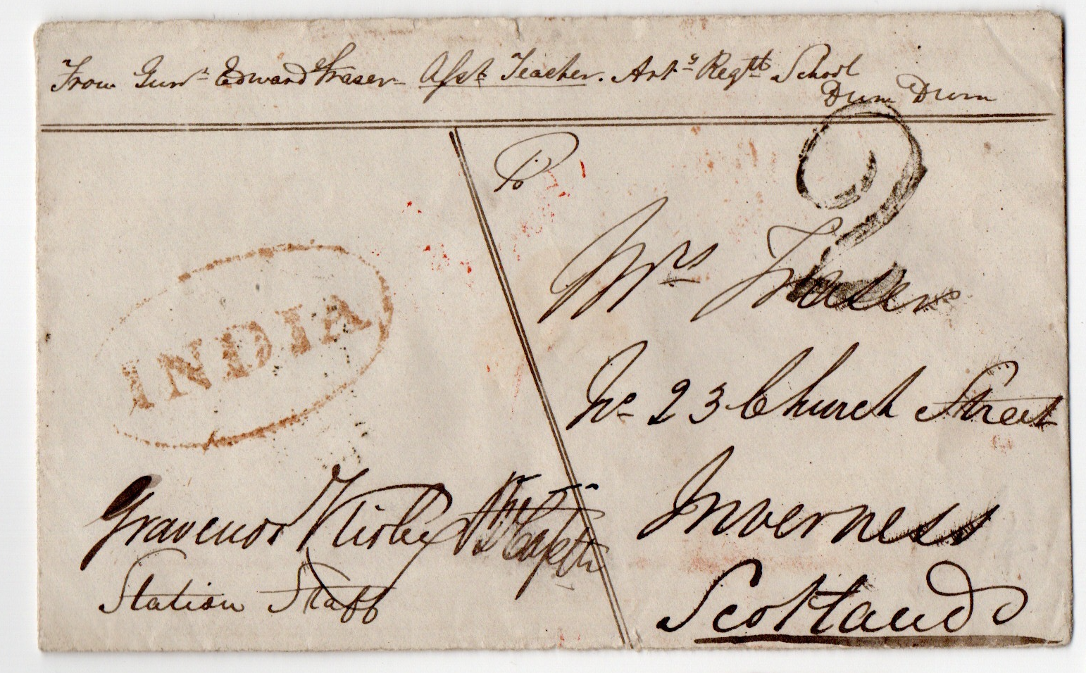 DumDum HG 7 pre stamp cover — back (COV-3055)