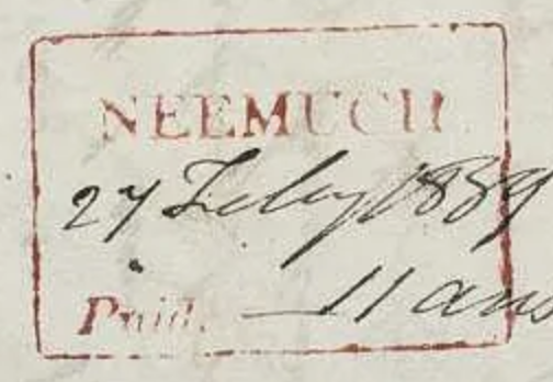 HG 1 handstamp from Neemuch