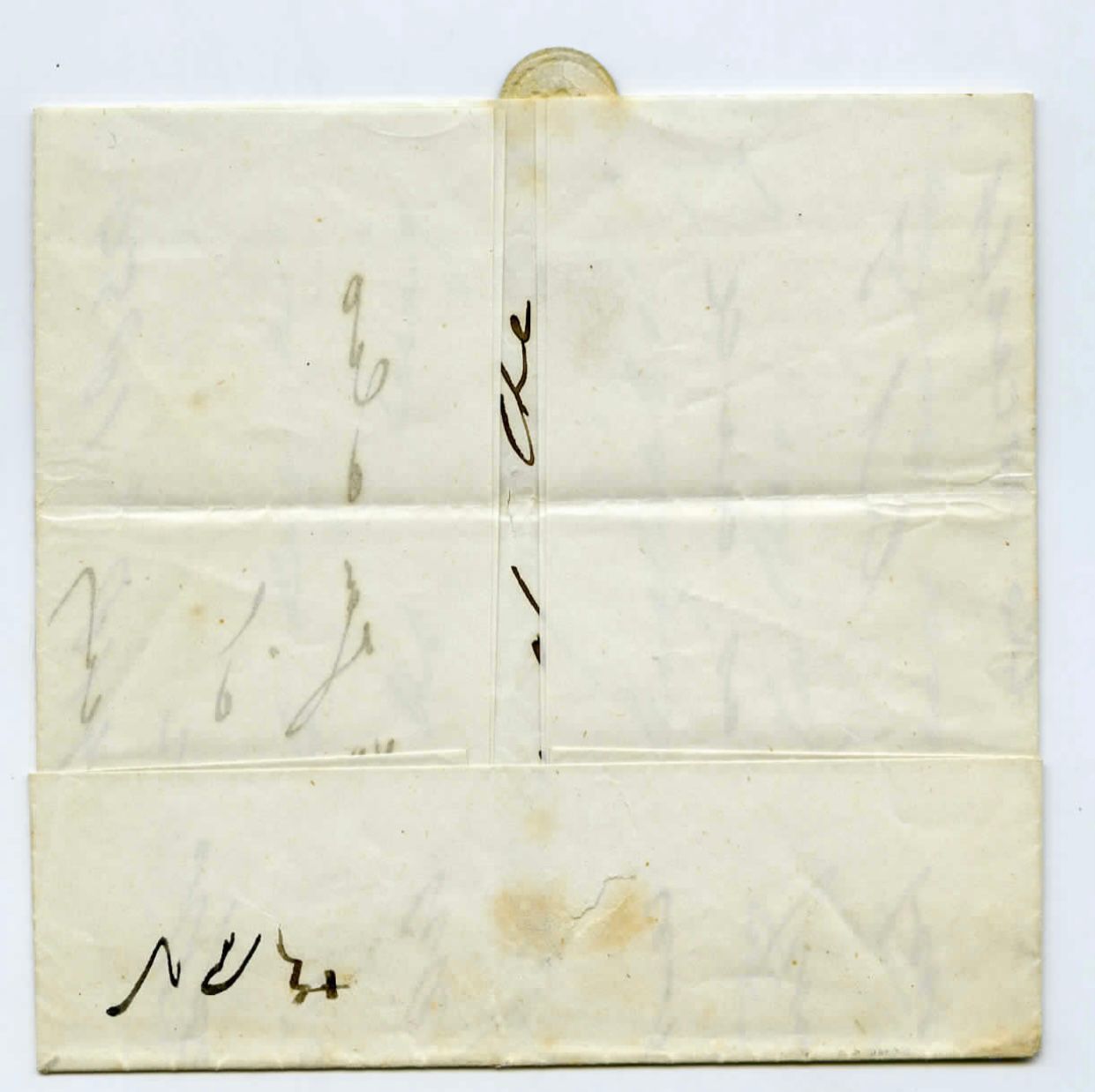 Mirzapore HG 8 pre stamp cover — back (COV-2883)