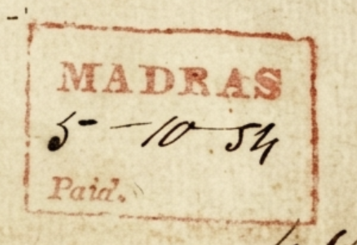 Madras HG 22 handstamp