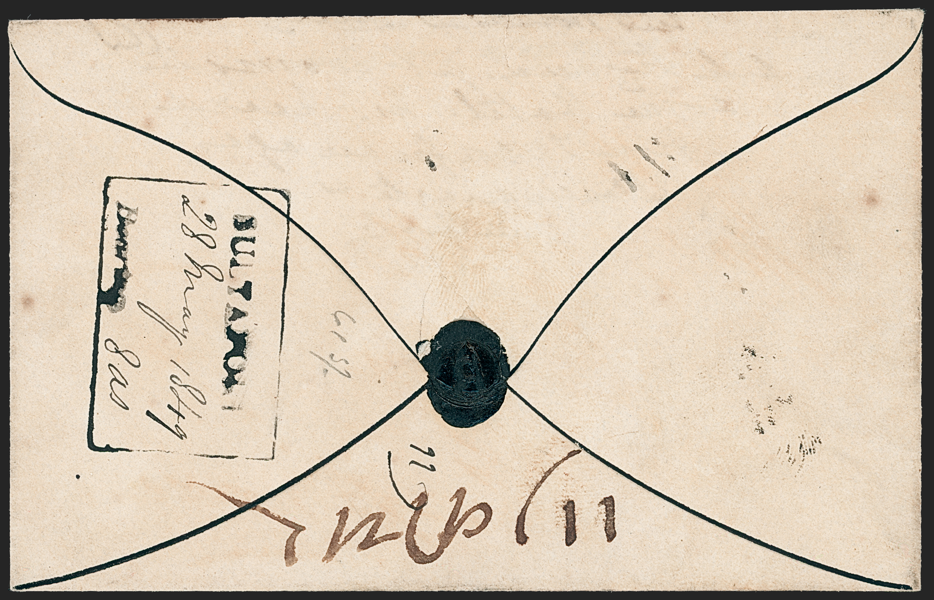 1849 Sultapore HG 1 pre stamp cover — COV-693