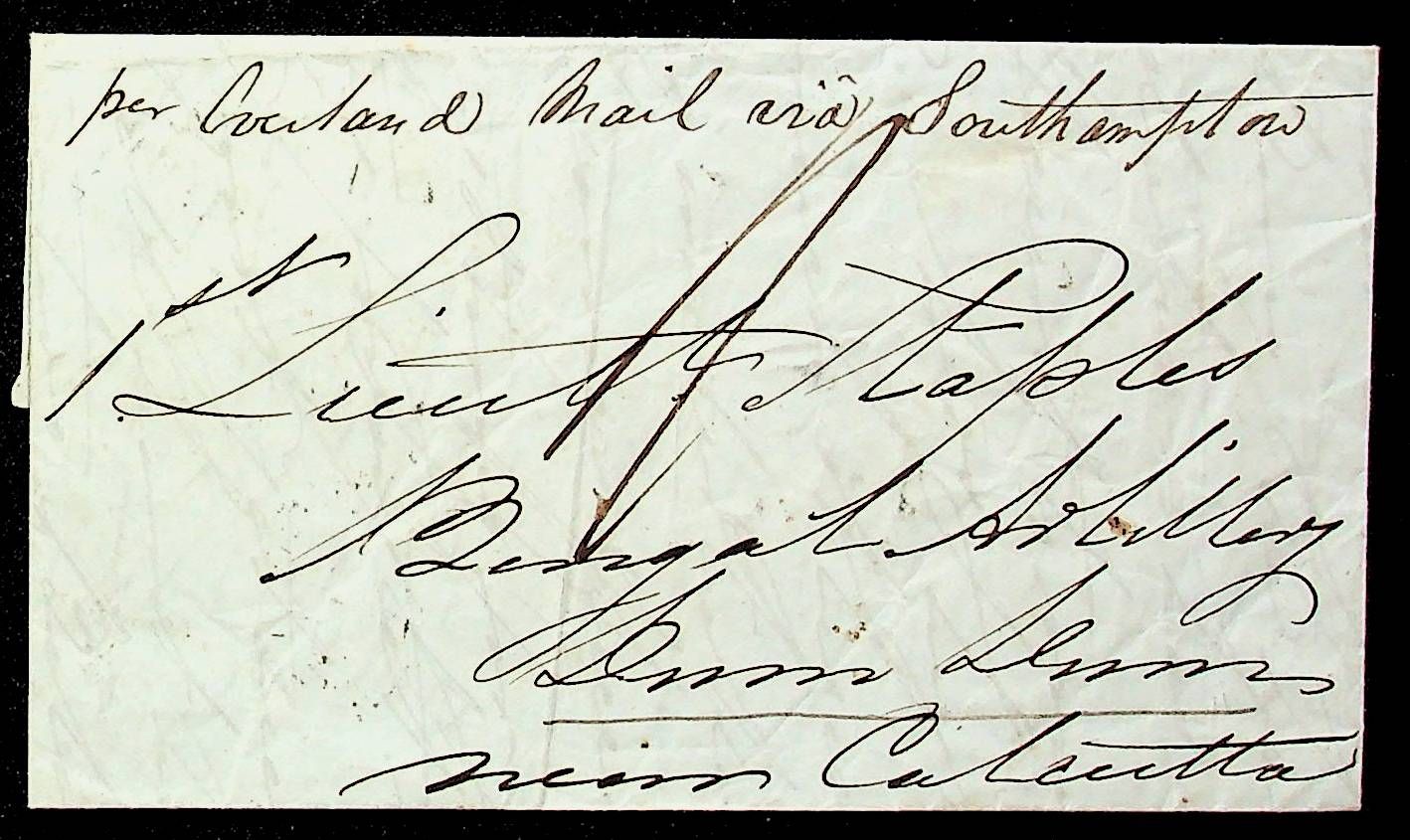 Calcutta SD12 pre stamp cover — scan 2 (COV-3706)