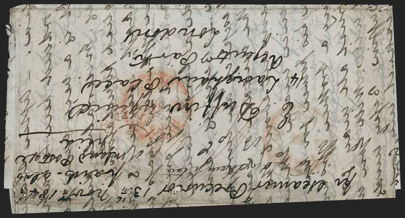Wallajahabad HG 5 pre stamp cover — back (COV-510)