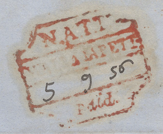 HG 1 handstamp from Wallajapett