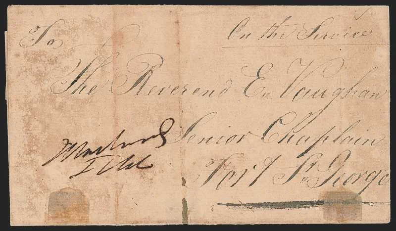 Vizagapatam HG 3 pre stamp cover — back (COV-331)