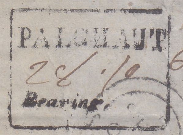 HG 3 handstamp from Palghat