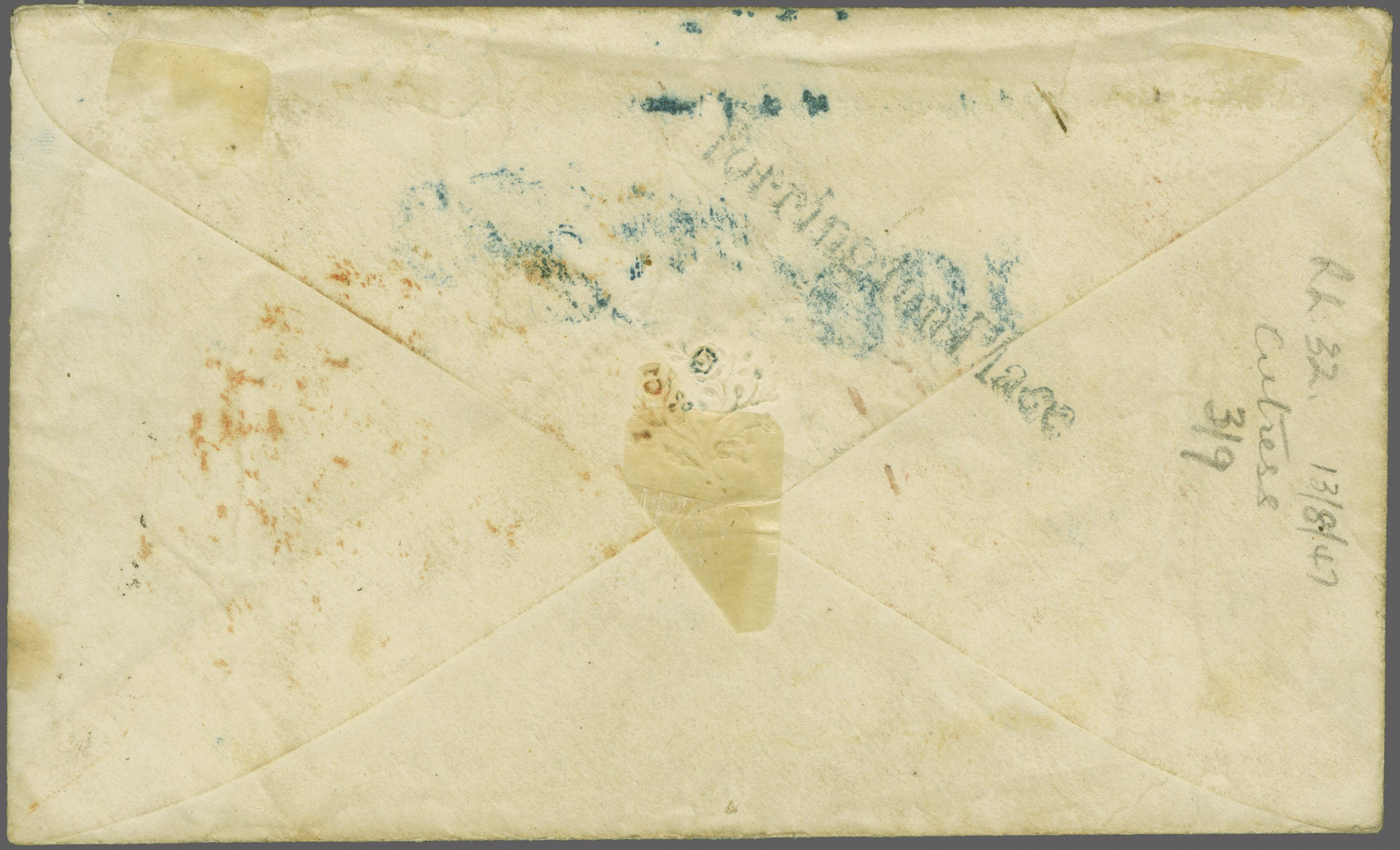 Poona HG 9 pre stamp cover — back (COV-4471)