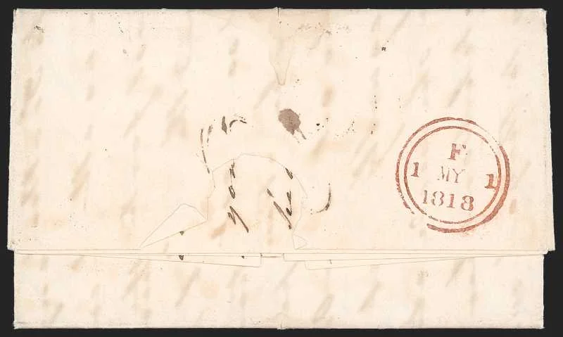 Calcutta SD6 pre stamp cover — back (COV-80)