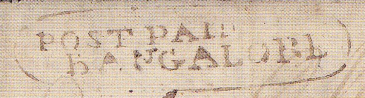 HG 1 handstamp from Bangalore