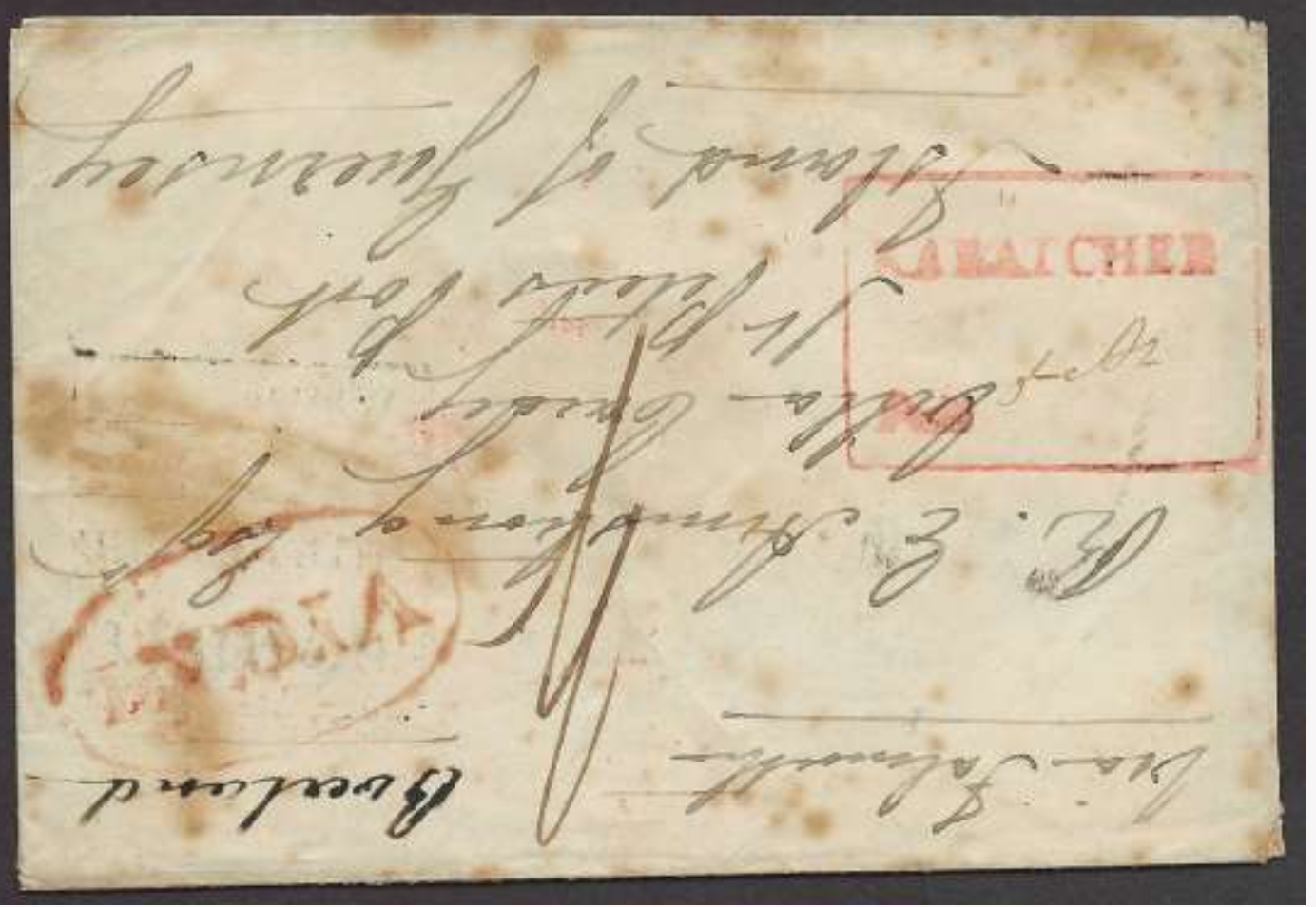 1843 Karatchee HG 2 pre stamp cover — COV-2878