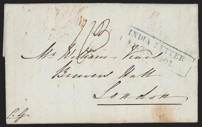 Mhow HG 1 pre stamp cover — back (COV-280)