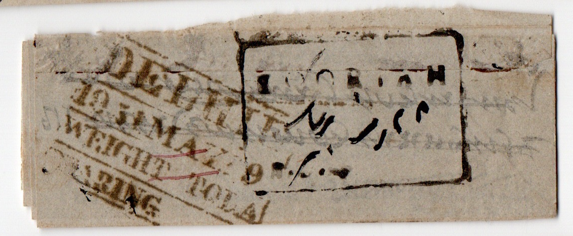 9 May 1854 Koorjah HG 1 pre stamp cover — COV-3060