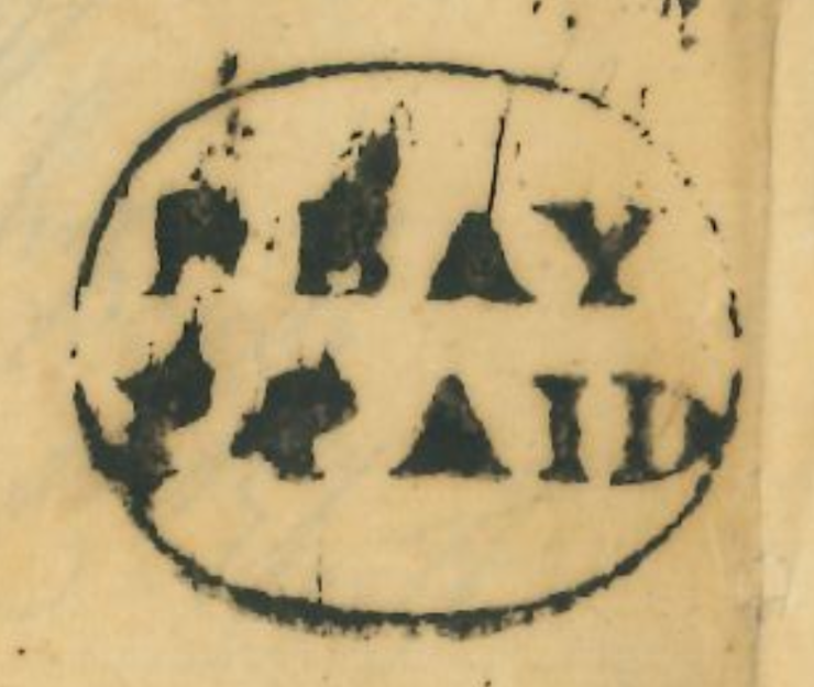 HG 2 handstamp from Bombay