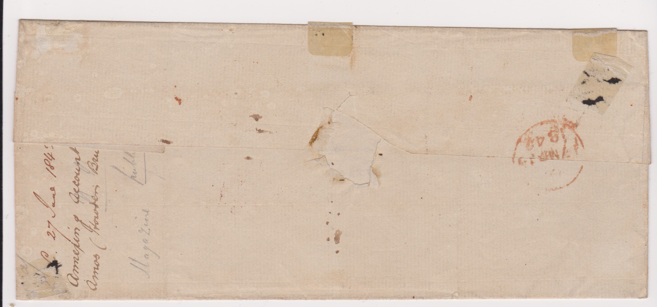 Belgaum HG 3 pre stamp cover — back (COV-4015)