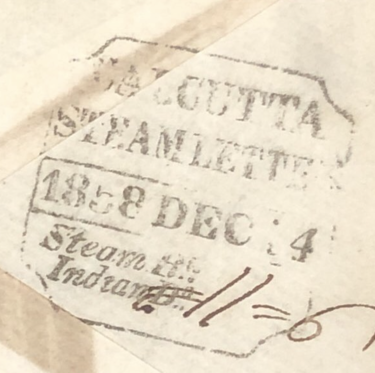 SR50 handstamp from Calcutta