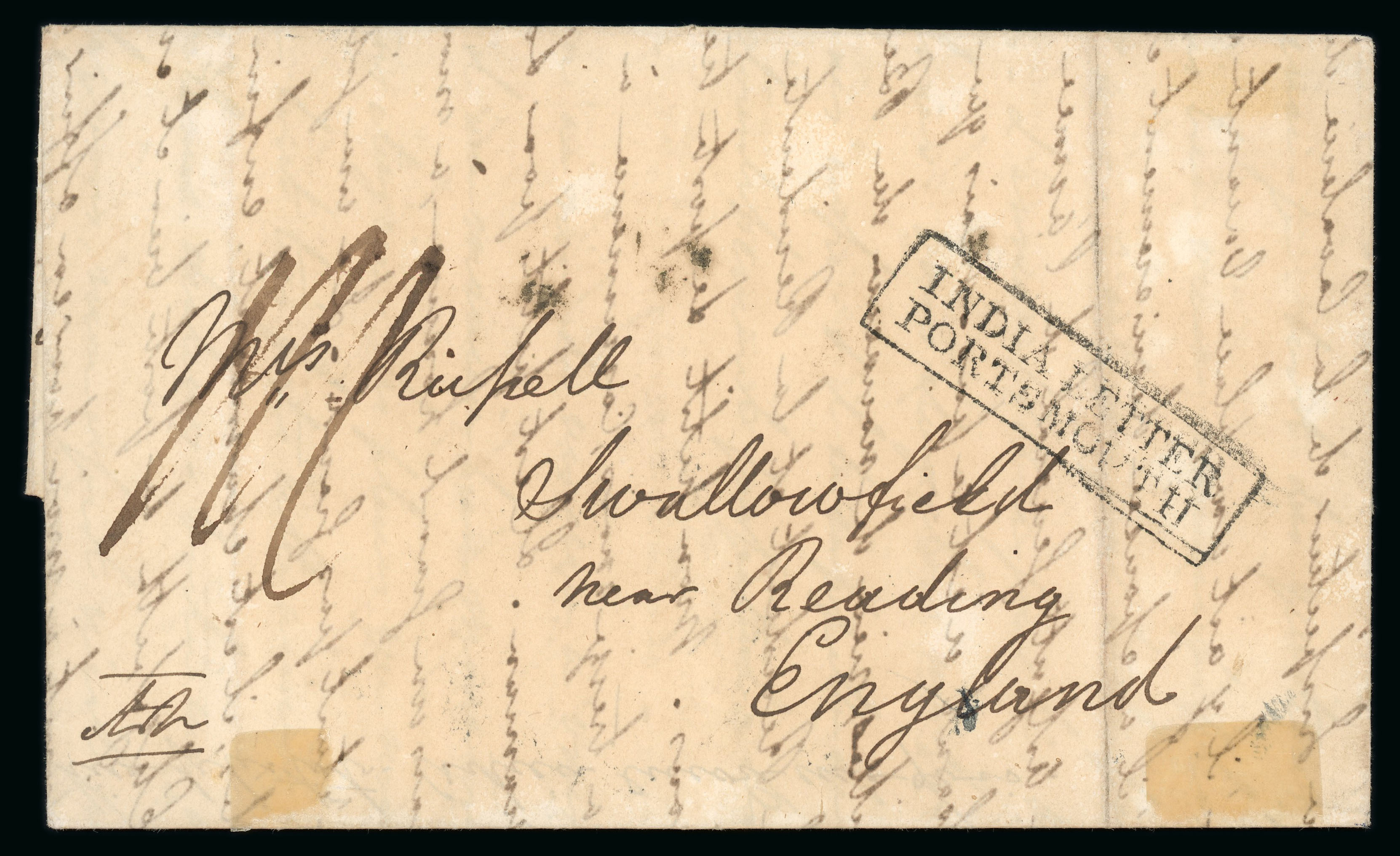 Hyderabad HG 4 pre stamp cover — scan 2 (COV-882)