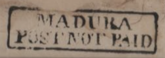 HG 1 handstamp from Madura