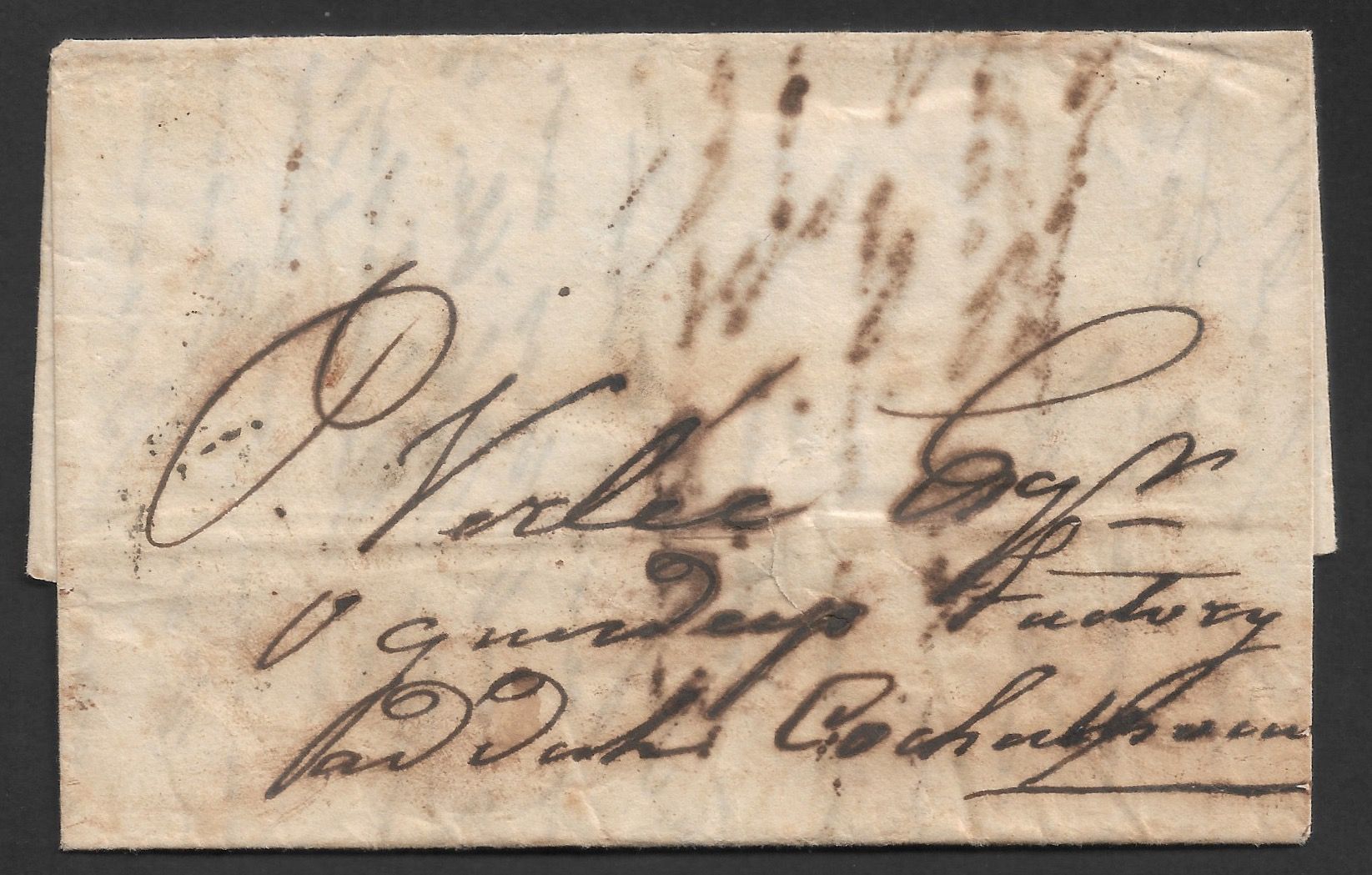 Chandernagore HG 1 pre stamp cover — scan 2 (COV-3804)