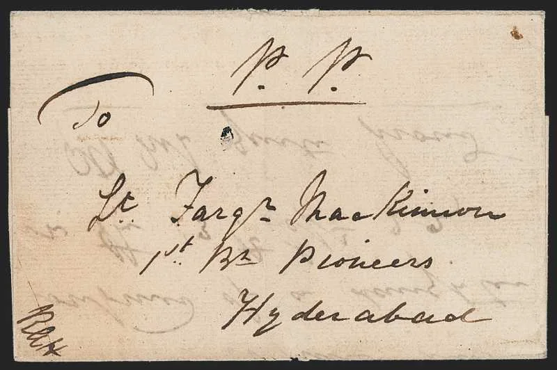 Calicut HG 1 pre stamp cover — back (COV-222)