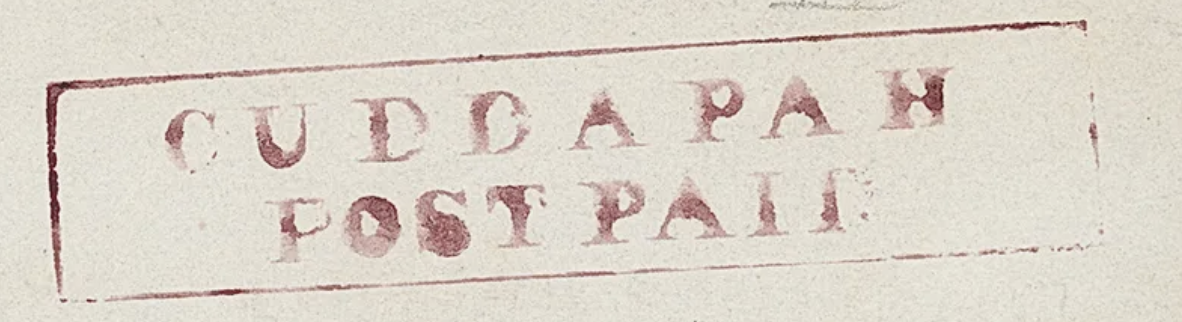 HG 4 handstamp from Cuddapah