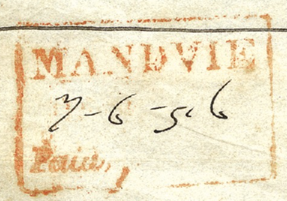 HG 1 handstamp from Mandvie