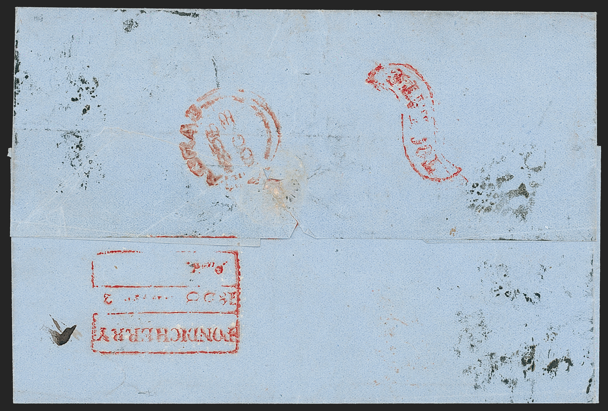 Pre-stamp cover of India — Pondicherry HG 12, scan 2 (COV-5335)