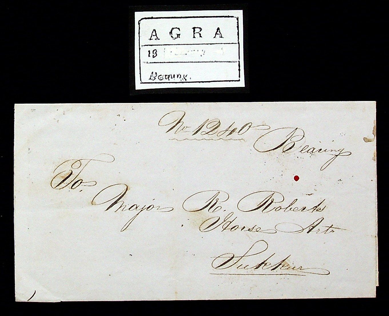 Agra HG 12 pre stamp cover — scan 2 (COV-3655)
