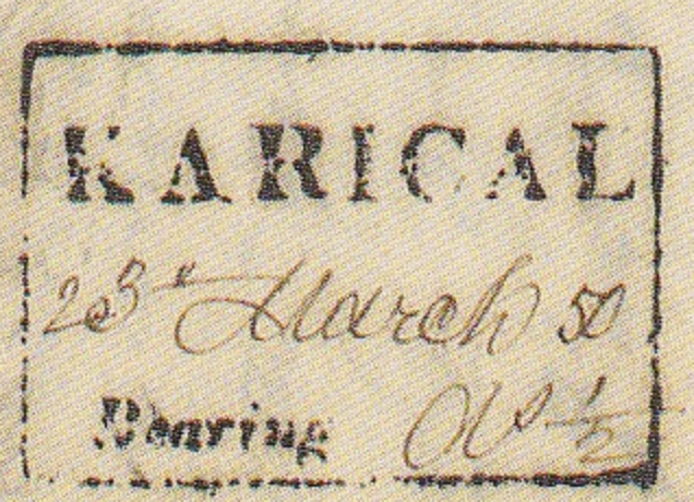 HG 2 handstamp from Karical