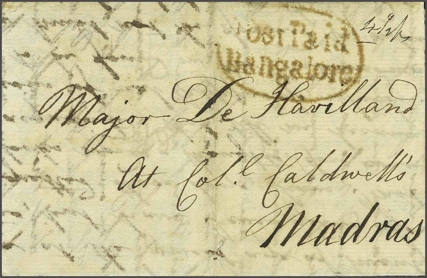 Bangalore HG 2 pre stamp cover — COV-3551