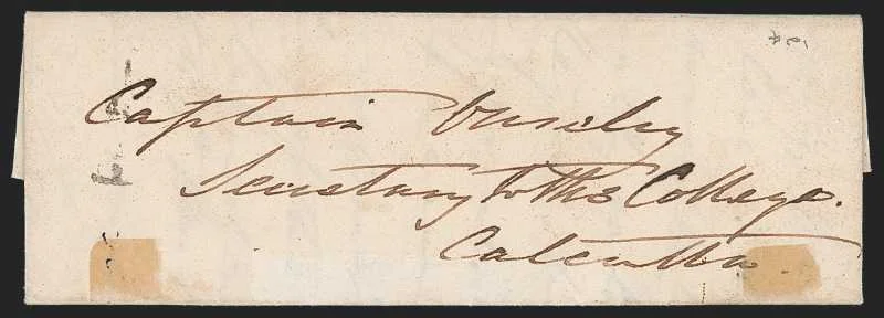 Lucknow HG 1 pre stamp cover — back (COV-652)