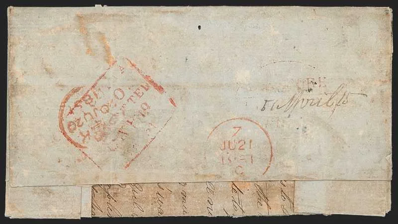 Dinapore HG 6 pre stamp cover — back (COV-408)