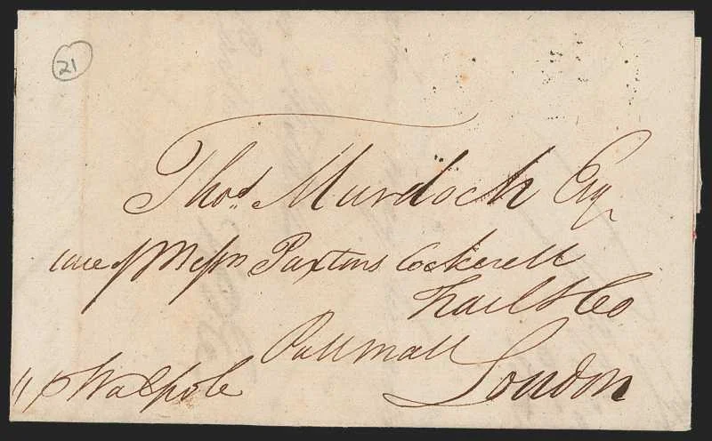 Calcutta SD2 pre stamp cover — back (COV-216)