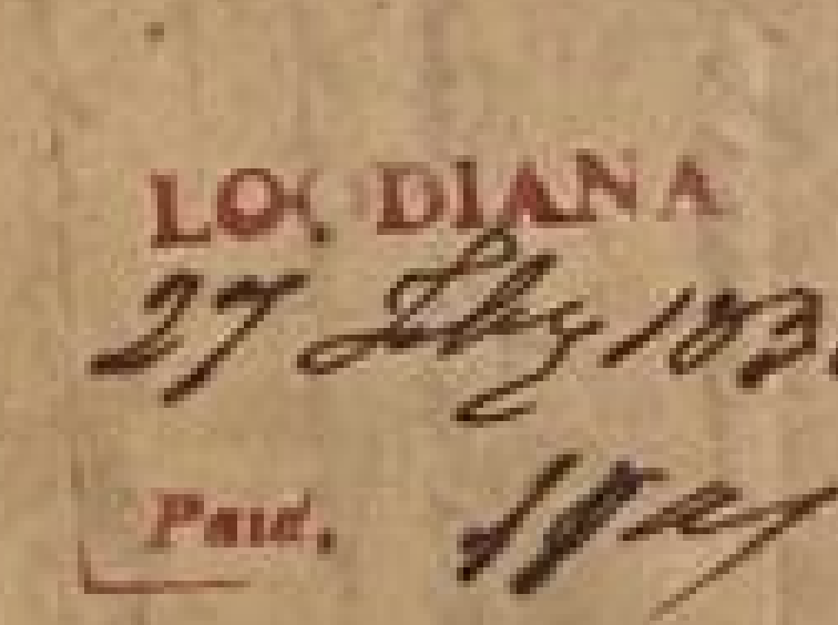 Lodianah HG 3 handstamp