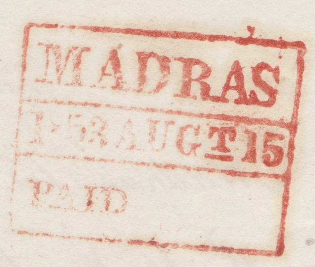 HG 25 handstamp from Madras