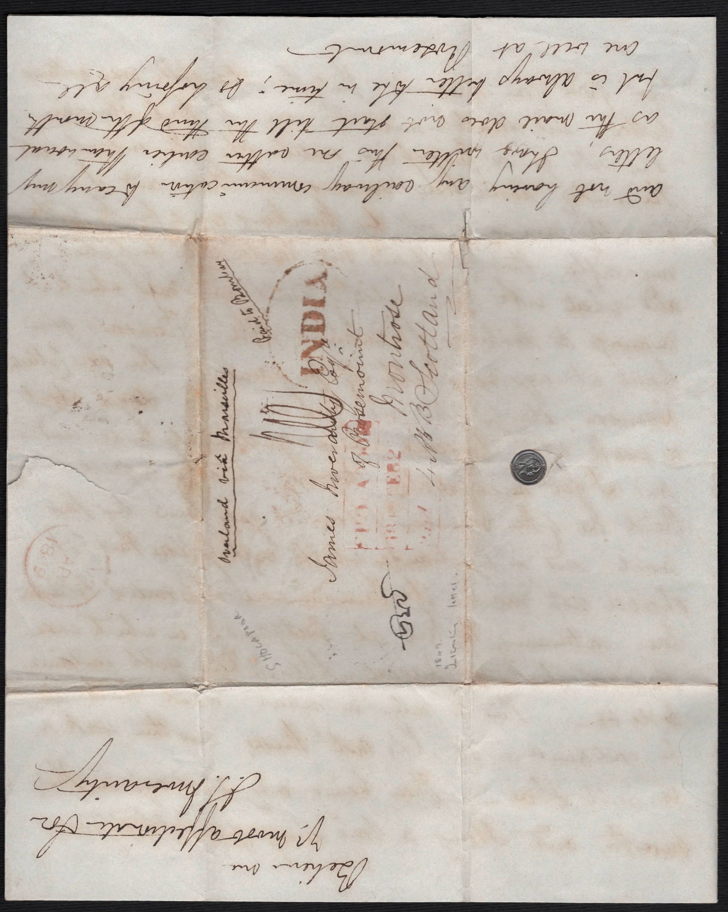 Sholapoor HG 6 pre stamp cover — scan 4 (COV-3863)
