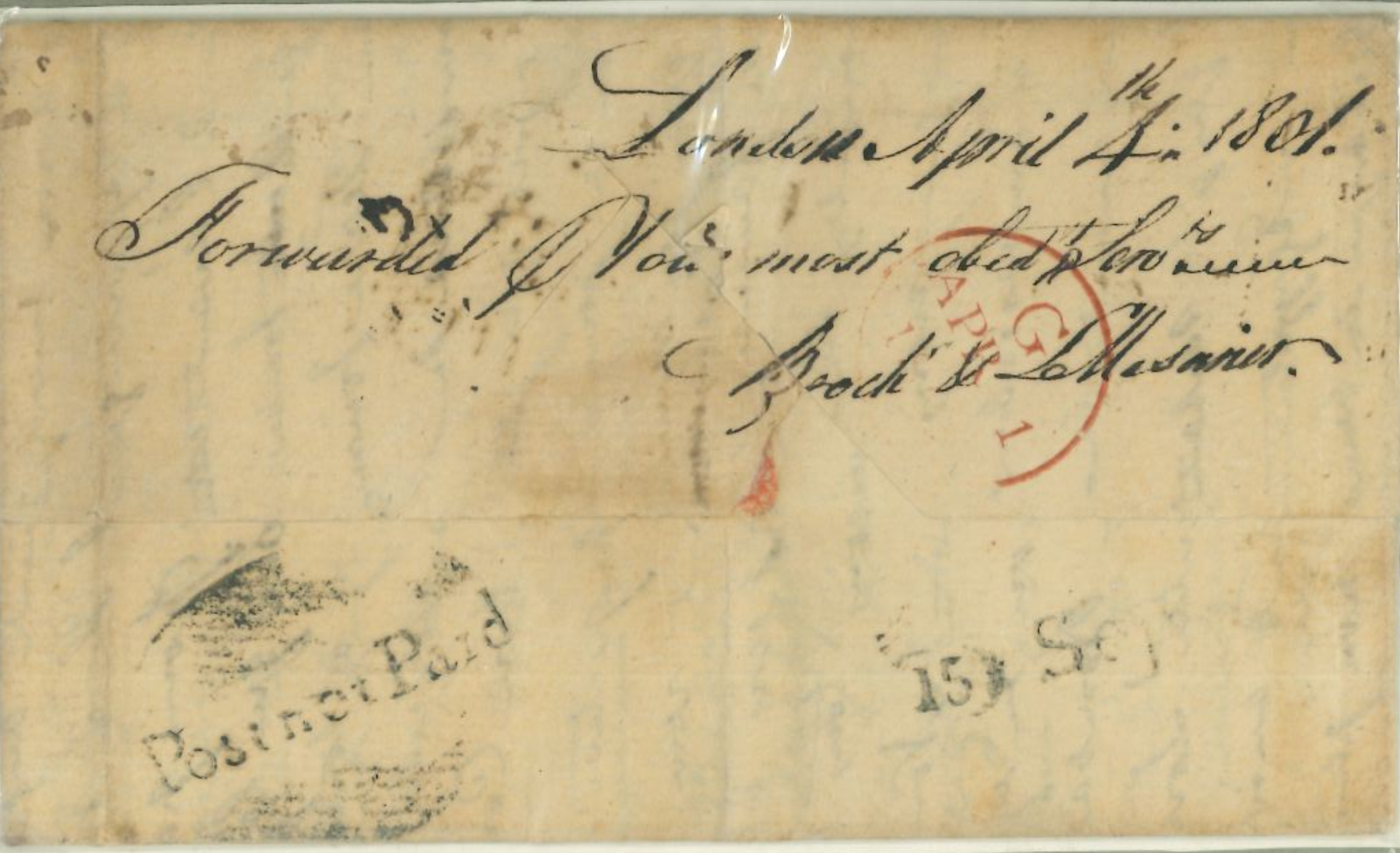 15 September 1801 Madras HG 3 pre stamp cover — COV-2644