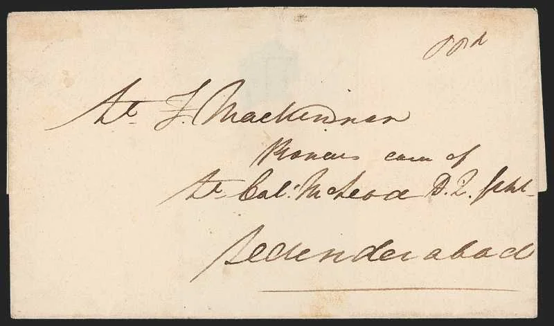Nagpore HG 2 pre stamp cover — back (COV-100)