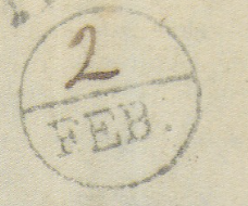 X2 handstamp from Calcutta