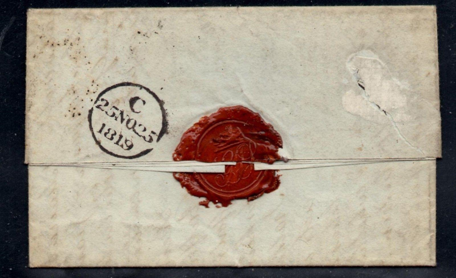 Calcutta SD6 pre stamp cover — back (COV-4615)