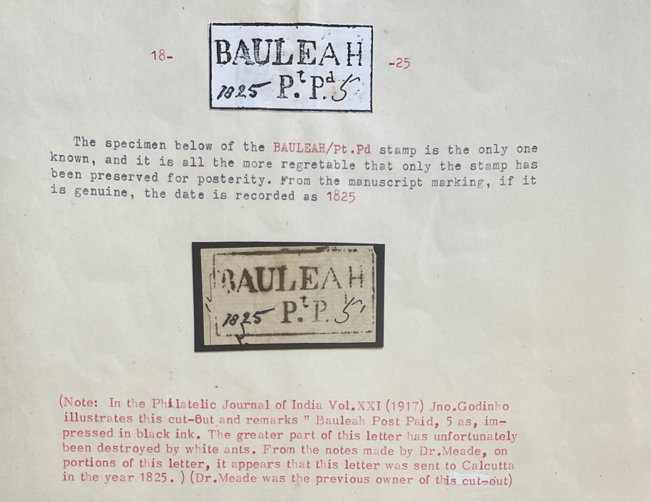 1825 Bauleah HG 1 pre stamp cover — COV-4262